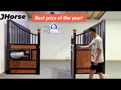 OEM متفحمة مسحوق أسود مسحوق المغلفة الحصان المحمول إسطبلات كشك باب الحظيرة