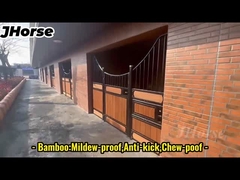 حياة طويلة JH العلامة التجارية الحصان الصندوق الثابت الحصان كوخ الجبهات الأبواب مع الخشب الخيزران
