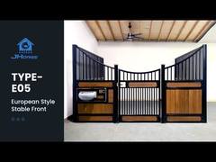 واجهات حظيرة خيول مطلية بمسحوق قياسي 12 × 12 قدمًا