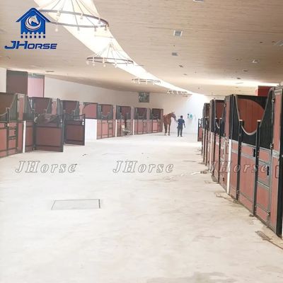 أبواب معدات الخيل المصنوعة من الخيزران المقاومة للعوامل الجوية مقاس 2.2 متر، حظائر الإسطبلات، خيول، خشب، لوحات ساحة الفروسية
